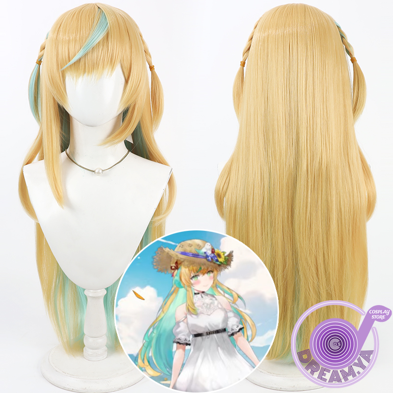 Anime Cosplay Wig Heat Resistant - Tachitsute Toto Cosplay Wig Vtuber Blonde