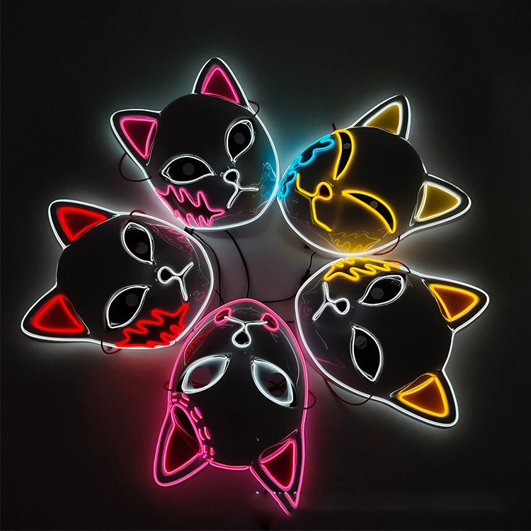 Japanese Anime Demon Fox Mask  - огляд і ціна Led Purge Mask Halloween