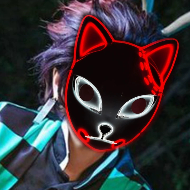Japanese Anime Demon Fox Mask  - огляд і ціна Led Purge Mask Halloween