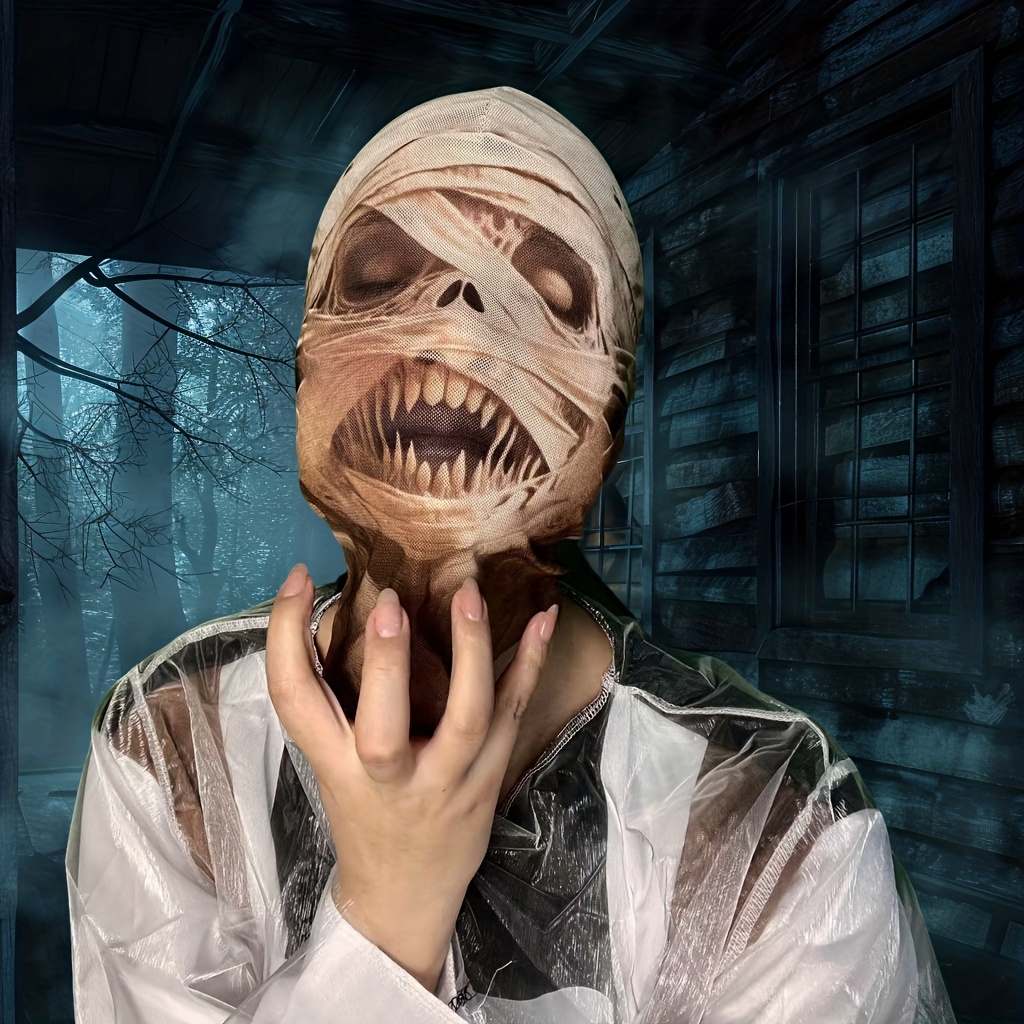 1pc Mummy Ripped Cloth Patchwo - огляд і ціна Led Purge Mask Halloween