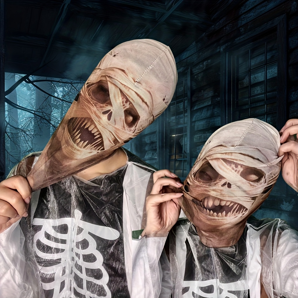 1pc Mummy Ripped Cloth Patchwo - огляд і ціна Led Purge Mask Halloween