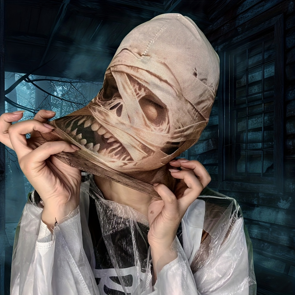 1pc Mummy Ripped Cloth Patchwo - огляд і ціна Led Purge Mask Halloween