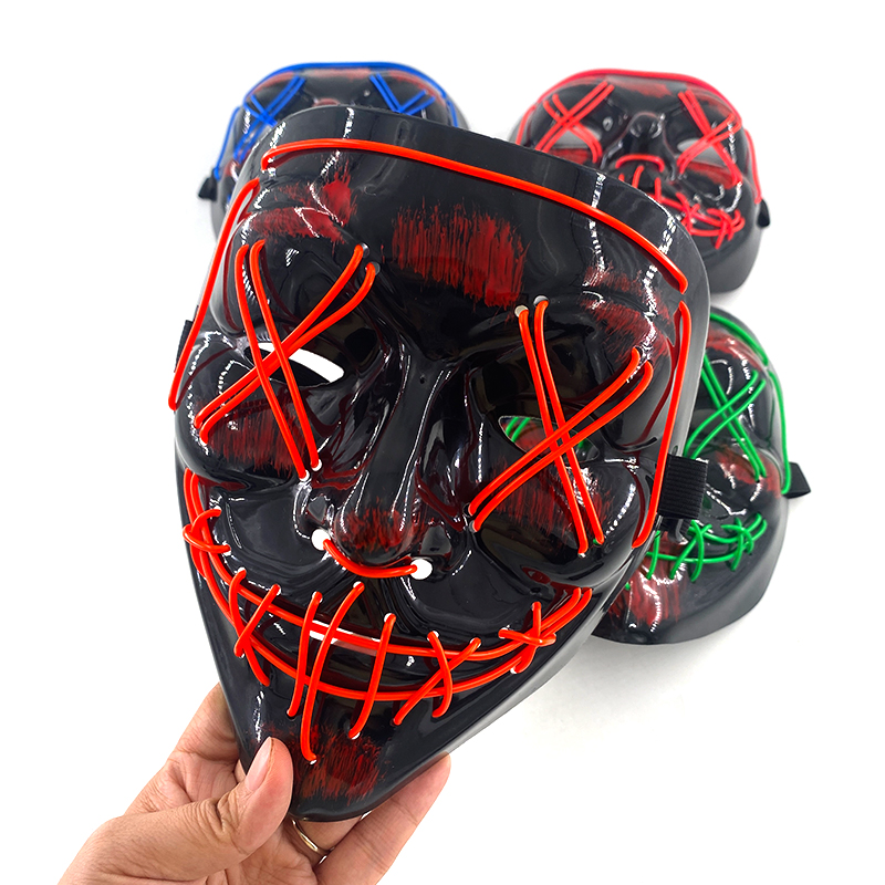 2026 Wireless Colorful Neon Li - огляд і ціна Led Purge Mask Halloween