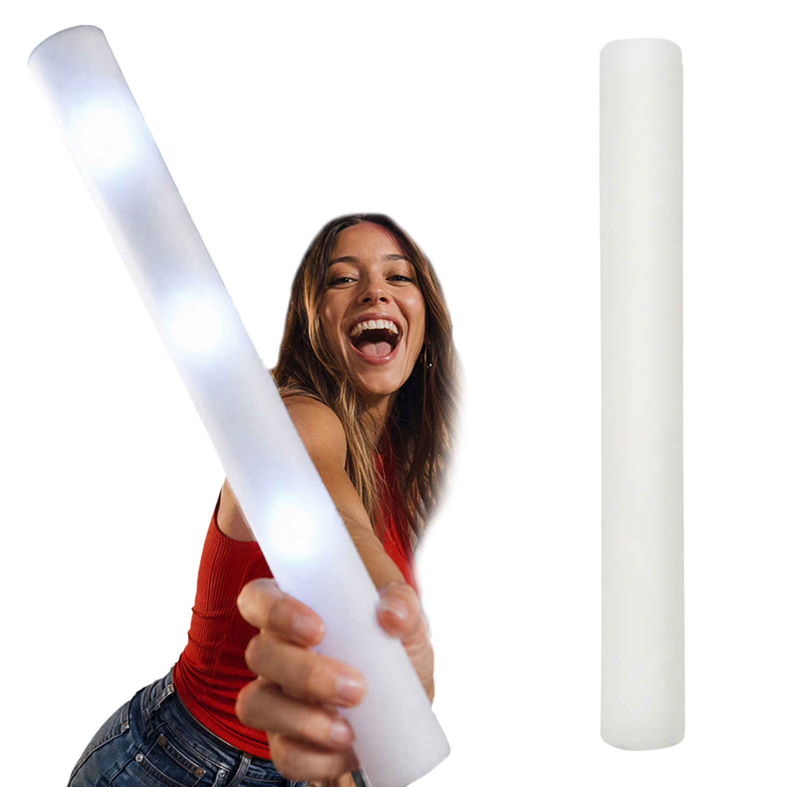 Reusable White Foam LED Glow S - огляд і ціна Flashing Led Foam Sticks Party