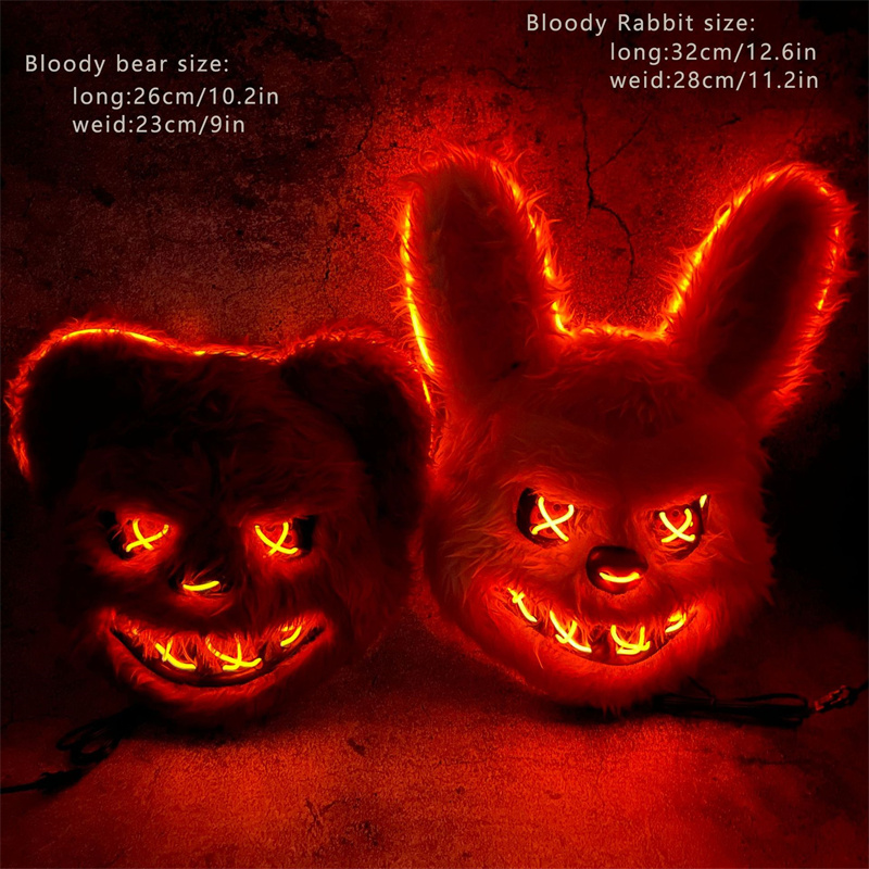 Bunny Mask Masquerade LED Rabb - огляд і ціна Led Purge Mask Halloween
